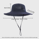 Anti UV Sport Bucket Hat, Foldable Wide Brim Summer Cap for Cycling Hiking - Navy Blue-5