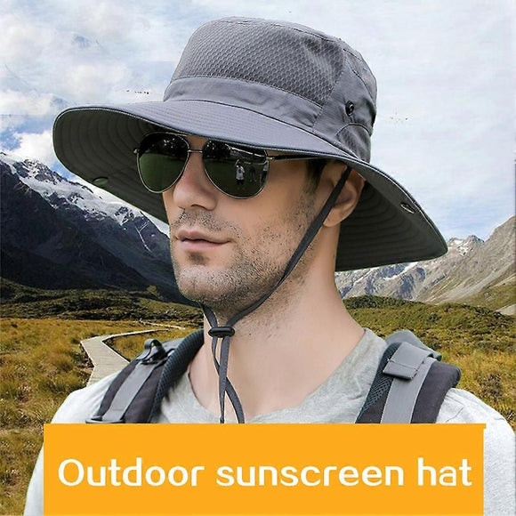 Anti UV Sport Bucket Hat, Foldable Wide Brim Summer Cap for Cycling Hiking - Rose Red