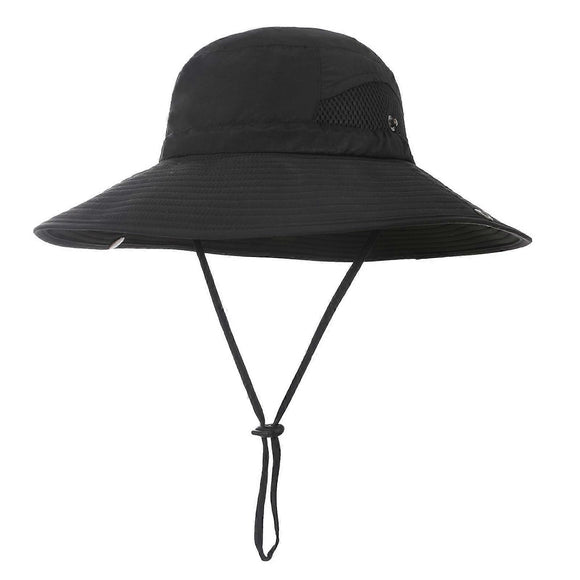 Foldable Anti-UV Bucket Sun Hat, Adjustable Wide Brim Summer Cycling Cap