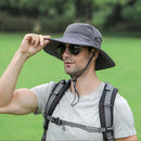 Foldable Anti-UV Bucket Sun Hat, Adjustable Wide Brim Summer Cycling Cap - Pink-3