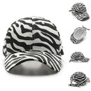 Zebra Print Baseball Cap, Adjustable Cotton Blend Sun Hat for Outdoor-5