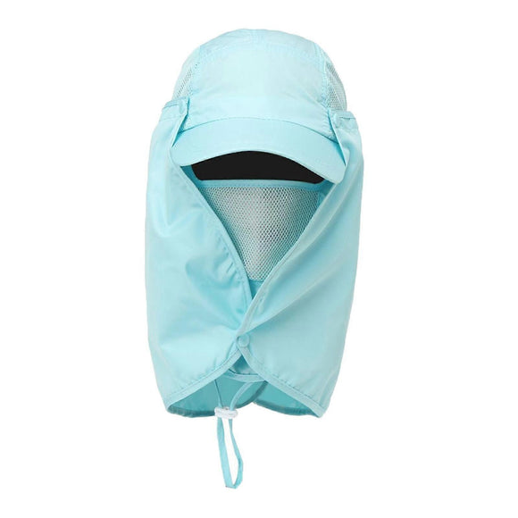 Hiking Hat with Neck and Face Flap, Breathable Baseball Sun Cap for Garden Fishing