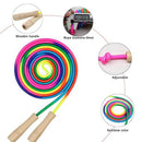 16Ft Adjustable Multi Person Long Jump Rope Wooden Handle Colorful Fitness Equipment-6
