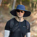 12cm Wide Brim UV Protection Safari Hat, Waterproof Foldable Bucket Hat for Hiking Fishing - Beige-2