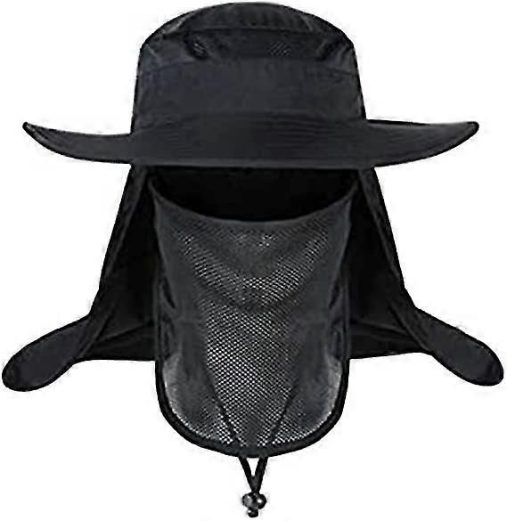 Foldable Nylon Fishing Hat with Mesh Vents, UV Protection Hiking Flap Cap