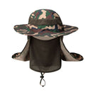 Foldable Nylon Fishing Hat with Mesh Vents, UV Protection Hiking Flap Cap-1