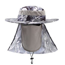Foldable Nylon Fishing Hat with Mesh Vents, UV Protection Hiking Flap Cap-1