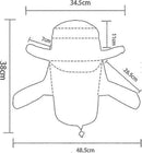 Foldable Nylon Fishing Hat with Mesh Vents, UV Protection Hiking Flap Cap-3