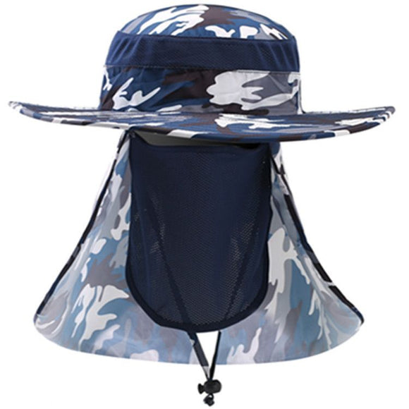 Foldable Nylon Fishing Hat with Mesh Vents, UV Protection Hiking Flap Cap