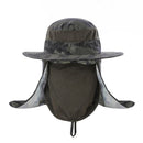 Foldable Nylon Fishing Hat with Mesh Vents, UV Protection Hiking Flap Cap-1