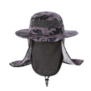 Foldable Nylon Fishing Hat with Mesh Vents, UV Protection Hiking Flap Cap-1