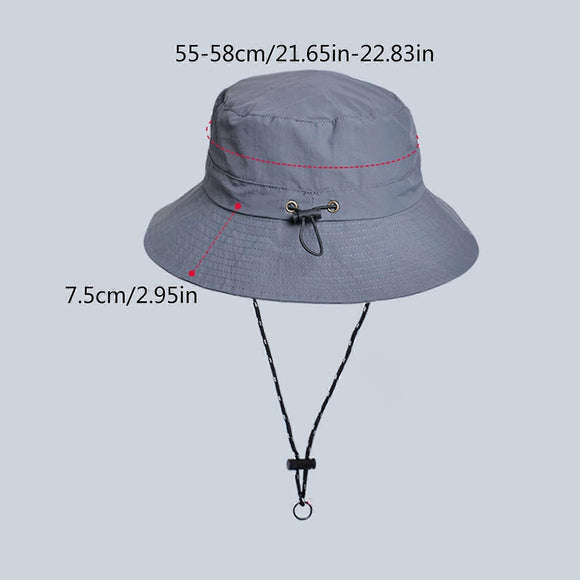 Waterproof Foldable Fisherman Hat, Nylon Fishing and Hiking Sun Hat, Purple