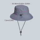 Waterproof Foldable Fisherman Hat, Nylon Fishing and Hiking Sun Hat, Dark Grey-3