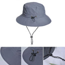 Waterproof Foldable Fisherman Hat, Nylon Fishing and Hiking Sun Hat, Blue-2