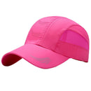 Quick Drying Breathable Baseball Cap, Adjustable Outdoor Sun Sports Hat, Rose Red-1