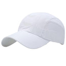 Quick Drying Breathable Baseball Cap, Adjustable Outdoor Sun Sports Hat, White-1