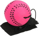 Rubber Wrist Elastic Ball Rope Swing Return Ball Exercise Reaction Rebound Ball Rose Red 1pc-1