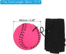 Rubber Wrist Elastic Ball Rope Swing Return Ball Exercise Reaction Rebound Ball Rose Red 1pc-2