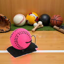 Rubber Wrist Elastic Ball Rope Swing Return Ball Exercise Reaction Rebound Ball Rose Red 1pc-7