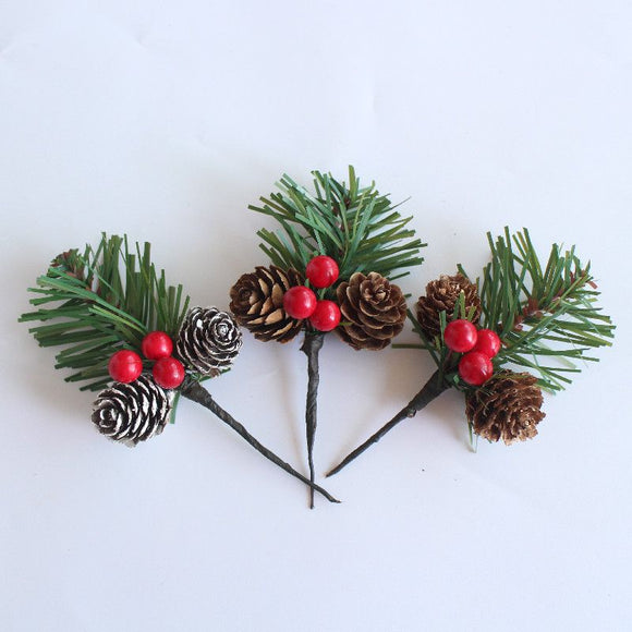 Rong & Jane Natural Pine Cone Xmas Ornament Handmade True color