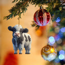 O Acrylic Christmas Cow Car Hanging Ornament Cow pendant 9-3