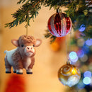 O Acrylic Christmas Cow Car Hanging Ornament Cow pendant 9-4