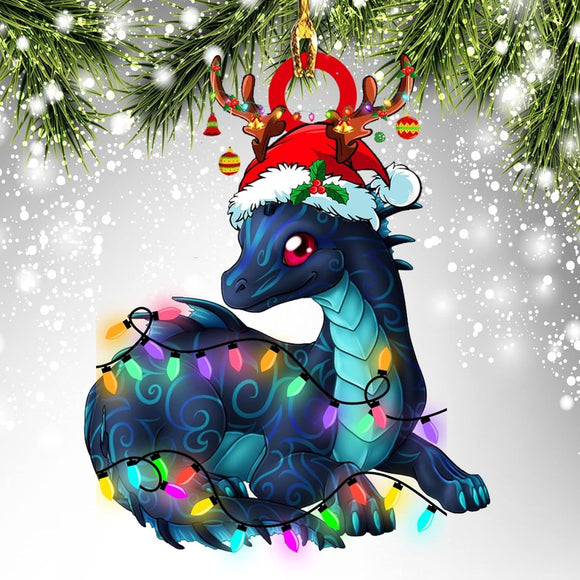 Christmas Dragon Acrylic Car Hanging Decoration M