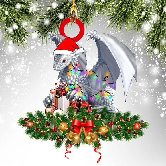 Christmas Dragon Acrylic Car Hanging Decoration M