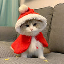 AMOOR Pet Christmas Cape Small Dog Holiday Wear Christmas Scarf [Velcro] Pet Christmas Cape (Recommended for pets under 7 jin; check chest circumference and back length)-3