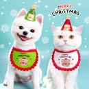 Noon Christmas Pet Hat Scarf Set Cartoon Bear Red Green A07G Green Bear Christmas Set One Size-3