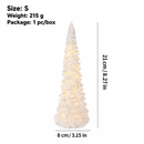 Illuminated Christmas Tree Decoration Mini LED Night Light Resin Desktop Ornament for Holiday Home Decor and Festive Tabletop Ambiance (L)-3