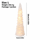 Illuminated Christmas Tree Decoration Mini LED Night Light Resin Desktop Ornament for Holiday Home Decor and Festive Tabletop Ambiance (S)-2