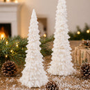 Illuminated Christmas Tree Decoration Mini LED Night Light Resin Desktop Ornament for Holiday Home Decor and Festive Tabletop Ambiance (S)-4