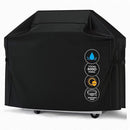 Universal Outdoor Grill Cover Waterproof UV Resistant Dustproof Barbecue Protector with Adjustable Straps for Rectangular Round Kettle and Portable Grills (600D, S06)-1