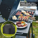Universal Outdoor Grill Cover Waterproof UV Resistant Dustproof Barbecue Protector with Adjustable Straps for Rectangular Round Kettle and Portable Grills (600D, S06)-8