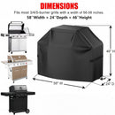 Universal Outdoor Grill Cover Waterproof UV Resistant Dustproof Barbecue Protector with Adjustable Straps for Rectangular Round Kettle and Portable Grills (600D, S10)-3