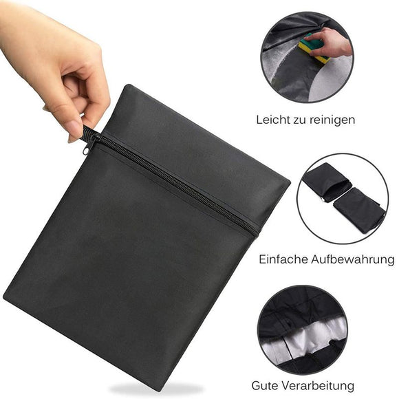 Universal Outdoor Grill Cover Waterproof UV Resistant Dustproof Barbecue Protector with Adjustable Straps for Rectangular Round Kettle and Portable Grills (600D, S10)