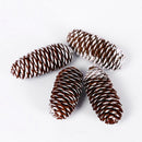 Natural Pine Cones with Snow-Dusted Tips for Christmas Tree Ornaments, Holiday Table Centerpieces, DIY Wreath Crafts, Garland Making and Festive Photo Props (4-5cm(5PCS))-7