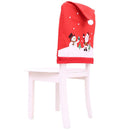 1Pcs Christmas Chair Cover Red Santa Snowman Chair Back Cover for Dining Room Xmas Party Home Decoration-9