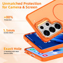 Samsung Galaxy S26 Ultra Case with Lens Kickstand, Support Wireless Charging, Military-Grade Shockproof Protection Slim Magnetic Case, Orange-6