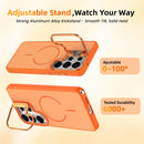 Samsung Galaxy S26 Ultra Case with Lens Kickstand, Support Wireless Charging, Military-Grade Shockproof Protection Slim Magnetic Case, Orange-7