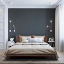Milano Decor Azure Bed Frame With Headboard Black Wood Steel Platform Bed - Single - Black-7