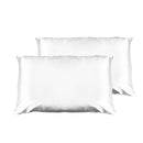 Casa Decor Luxury Satin Pillowcase Twin Pack Size With Gift Box Luxury - White-1