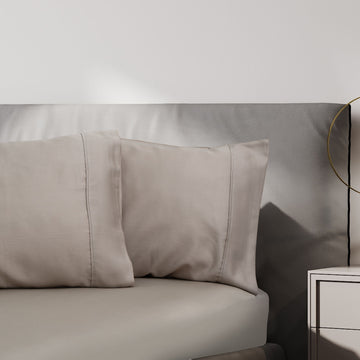 Royal Comfort 1500 Thread Count Cotton Rich Sheet Set 3 Piece Ultra Soft Bedding - Double - Stone - 0