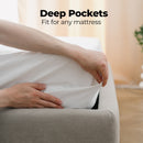 Royal Comfort 1500 Thread Count Cotton Rich Sheet Set 3 Piece Ultra Soft Bedding - Double - Stone-5