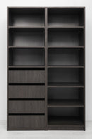 GENEVA THREE SHELF/FOUR DRAWER BUILT IN WARDROBE - CLASSIC - NORDIC ASH-4