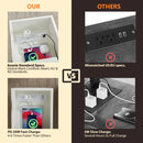 Multi-Tier Bedside Table with Powerboard, White-6