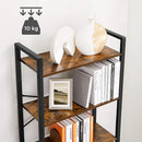 6-Tier Storage Rack with Industrial Style Steel Frame  Rustic Brown and Black, 186 cm High-6