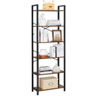 6-Tier Storage Rack with Industrial Style Steel Frame  Rustic Brown and Black, 186 cm High-7