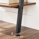 5-Tier Bookshelf Rack, Rustic Brown and Black-9